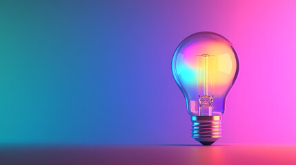 Abstract background with glowing light bulbs