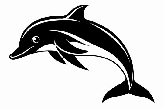 recommend clip art: Dolphin silhouette icon vector illustration