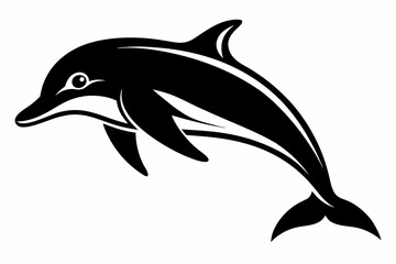 Dolphin silhouette icon vector illustration