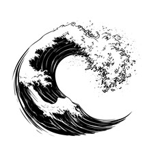 Waves pattern. Classic japanese waves in vector design, color can change. easily adjustable vector for posters aand prints	