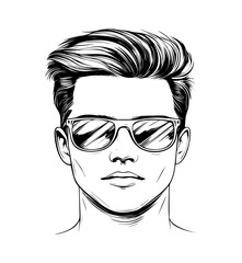 Smiling guy, Happy man character	