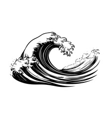 Fototapeta premium Waves pattern. Classic japanese waves in vector design, color can change. easily adjustable vector for posters aand prints 