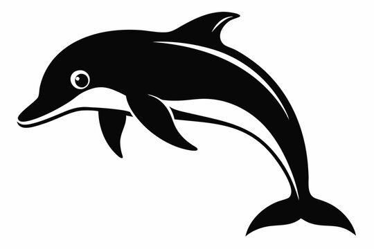 recommend clip art: Dolphin silhouette icon vector illustration