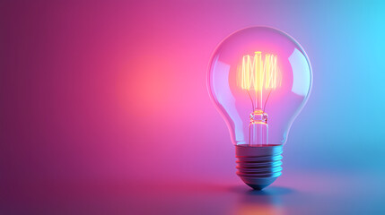 Abstract background with glowing light bulbs