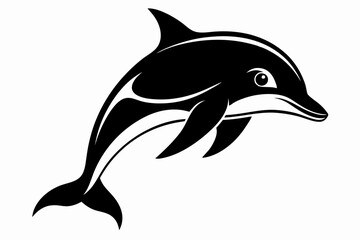 Dolphin silhouette icon vector illustration