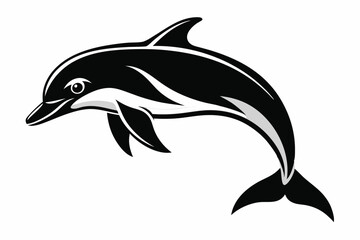 Dolphin silhouette icon vector illustration