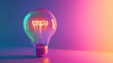 Abstract background with glowing light bulbs