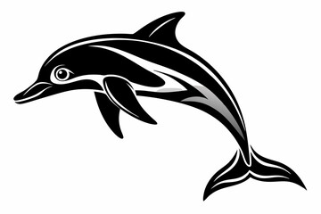 Dolphin silhouette icon vector illustration