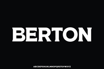 Bold retro style serif alphabet display font vector illustration