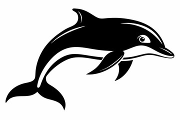 Dolphin silhouette icon vector illustration