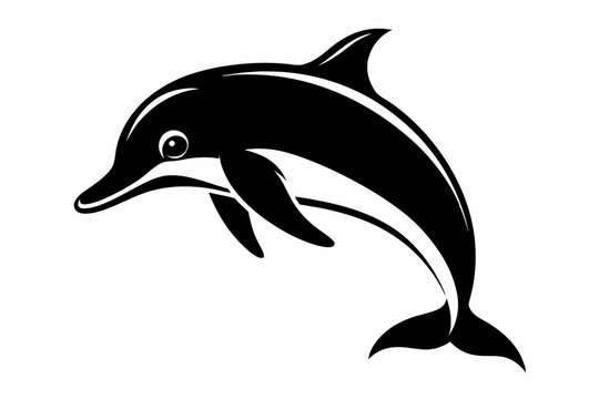 recommend clip art: Dolphin silhouette icon vector illustration
