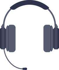 A vector illustration of a customer service headset, symbolizing communication and support.