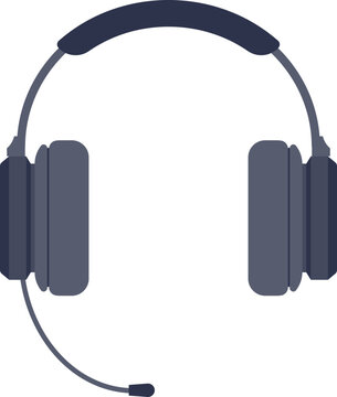 A vector illustration of a customer service headset, symbolizing communication and support.
