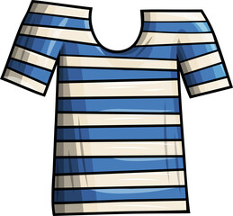 Doodle cartoon funny striped t-shirt