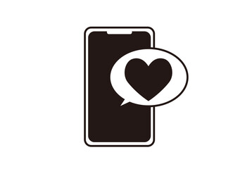 スマホといいねマークのアイコン