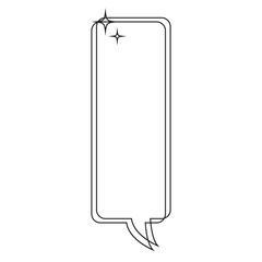 Hand Drawn Retro Text Box Illustration. Isolated Vector Graphic in Doodle Design