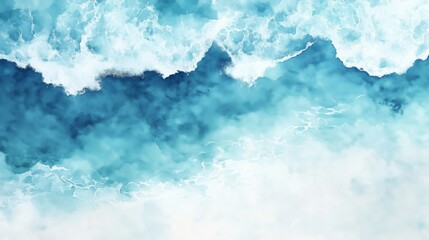 a variety of soft watercolor bird's eye view beach textures flat 