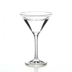 Elegant and Sophisticated Martini Cocktail Isolated on Clean White Background Highlighting the Refined and Indulgent Nature of this Classic Alcoholic Beverage