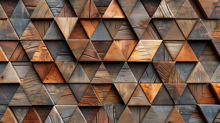 Wood Geometric Mosaic Wood Texture