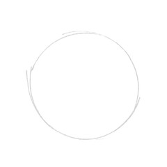 Gemalte Kreis Umrandung mit grauer Farbe