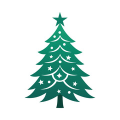 Fototapeta premium Festive Christmas Tree with Lights Vector
