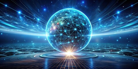 Fototapeta premium Futuristic technology concept of singularity, technology, AI, artificial intelligence, future