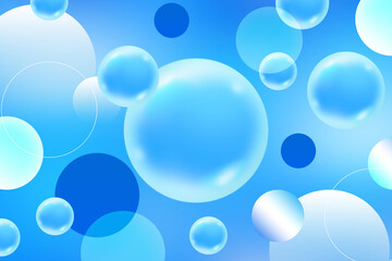 Abstract 3D geometric bokeh gradient soft light blue background for Graphic Business hitech technology digital design illustration web template background backdrop desktop wallpaper bubbles texture