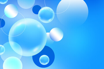 Abstract 3D geometric bokeh gradient soft light blue background for Graphic Business hitech technology digital design illustration web template background backdrop desktop wallpaper bubbles texture