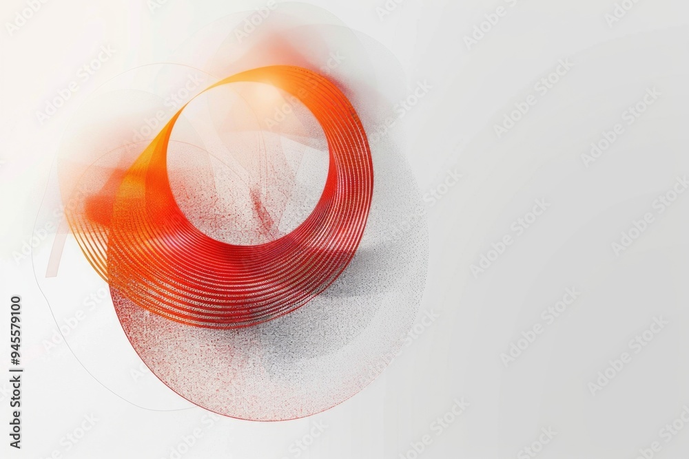 Poster a red object sits alone on a white background