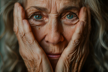 Fototapeta premium Generative AI creative illustration of desperate person with mental disorder health problems