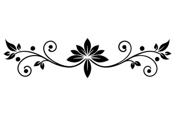 elegant floral vector ornamental dividers on white background 