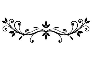 Fototapeta premium elegant floral vector ornamental dividers on white background 