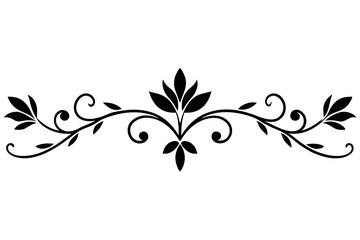 elegant floral vector ornamental dividers on white background 