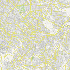 Road map of Amman in Jordan. Contains layered vector with roads water, parks, etc.