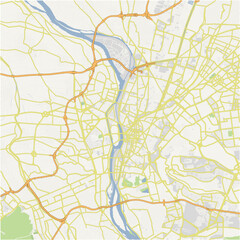 Road map of Cairo in Egypt. Contains layered vector with roads water, parks, etc.