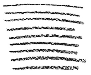 Obraz premium Sammlung von handgemalten Kreidestreifen in schwarz