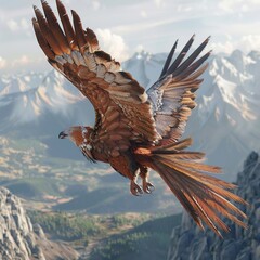 Griffins Flight Soaring Majesty on background