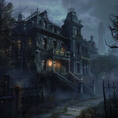 Obraz premium Haunted Manor Echoes of the Past