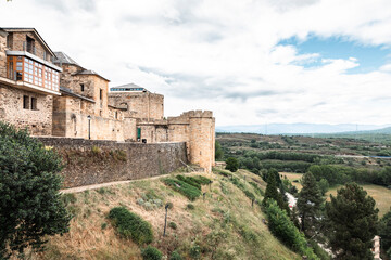 Fototapeta premium the outer wall of the medieval castle of Puebla de Sanabria, province of Zamora, Castile and Leon, Spain