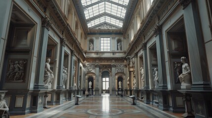 Obraz premium The Uffizi Gallery in Florence in Italy.
