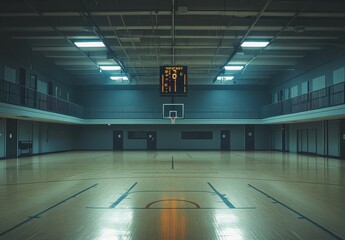 Empty Basketball Court