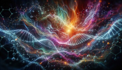 Fractal realms: where waves and particles dance in a mesmerizing visualization