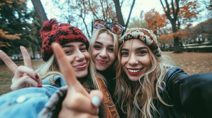 A group of three women stand side by side in a casual pose