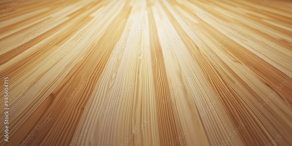 Poster 3D rendering of a large surface made of pine wood planks as a background