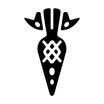 A filled style icon of gungnir symbol 