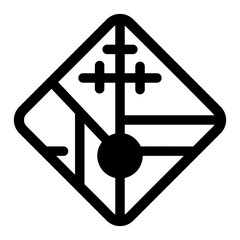 Hidden enemies symbol icon in solid style