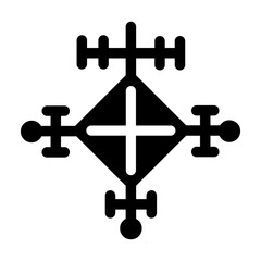 Royalty protection symbol icon in filled style 