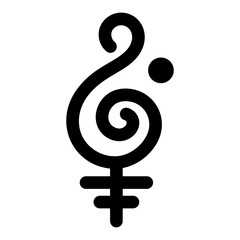 Obraz premium Am strong symbol icon in solid style