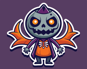 hallowen t shirt and sticker vector illustration design