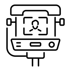 A line icon of director viewfinder 